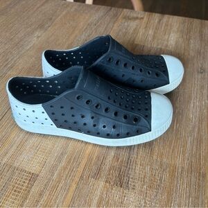 Native Black and White Slip-Ons